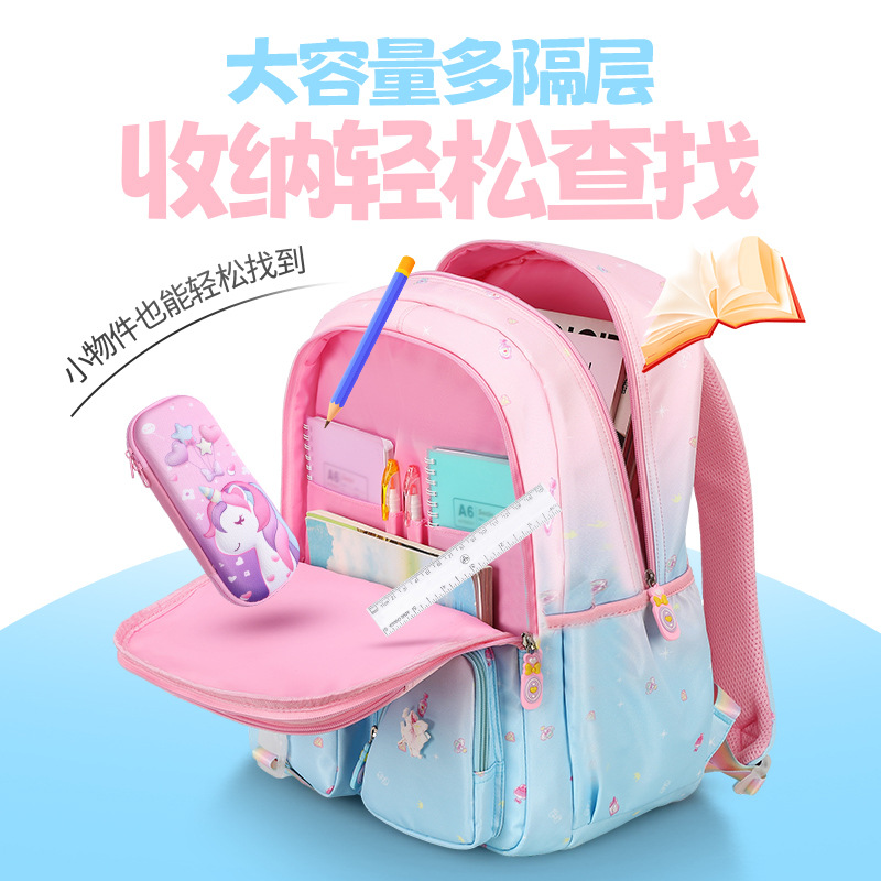 Mochila escolar Shaodong para niños de primaria, mochila de gran capacidad, tela Oxford de alta calidad para niñas, nueva.