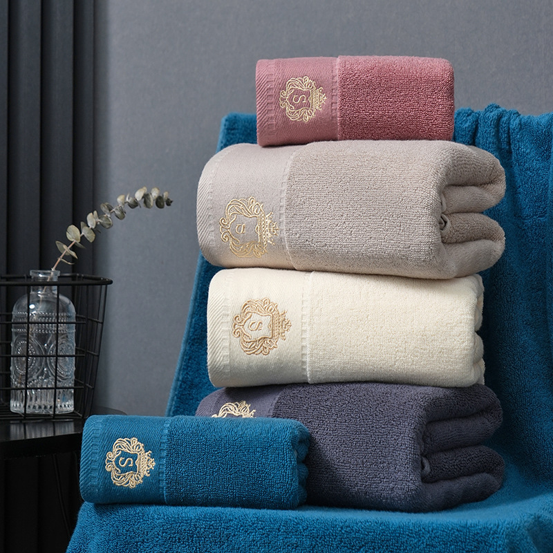 Towel Bath Towel suit Pure Cotton Household Adult Absorbent Fully Wash Face Thickened Hotel Big Towel Hand Gift Wholesale