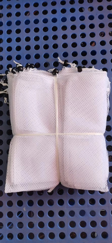 Mesh bag with drawstring, polyester drawstring mesh bag, thickened mesh drawstring bag