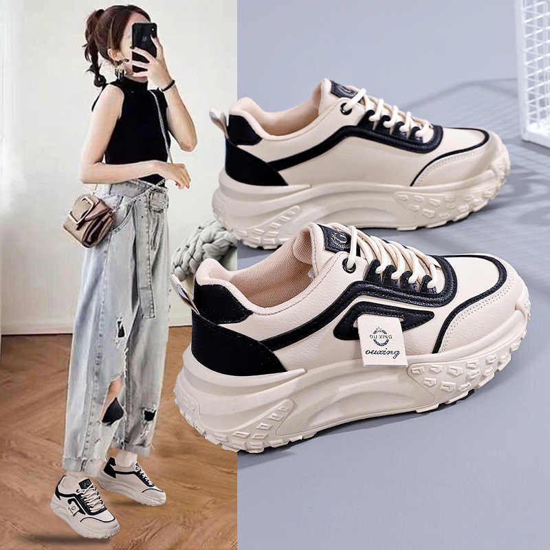 2026 Spring New Breathable Dad Shoes for Women, Versatile Sports Shoes, Casual Shoes, Thick-Soled Lightweight Popular Women's Shoes Q029