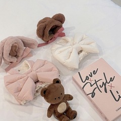 ins新款可愛蝴蝶結秋冬季毛絨狗狗胸背帶背心式牽引泰迪比熊犬pet