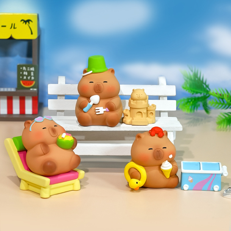 かわいいカピバラ転送イルカの赤ちゃんブラインドボックス人形装飾品デスクトップトレンディな装飾品ギフト装飾品|undefined