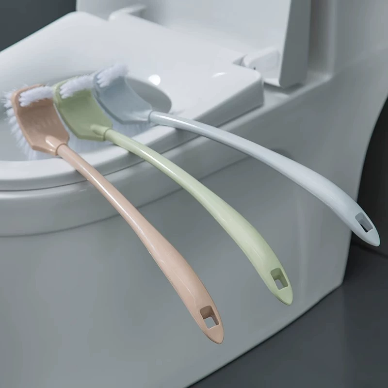 Домашняя щетка для ванной с длинной ручкой для чистки и оттирания toilet cleaning brush настенная двухсторонняя щетка для унитаза без слепых углов