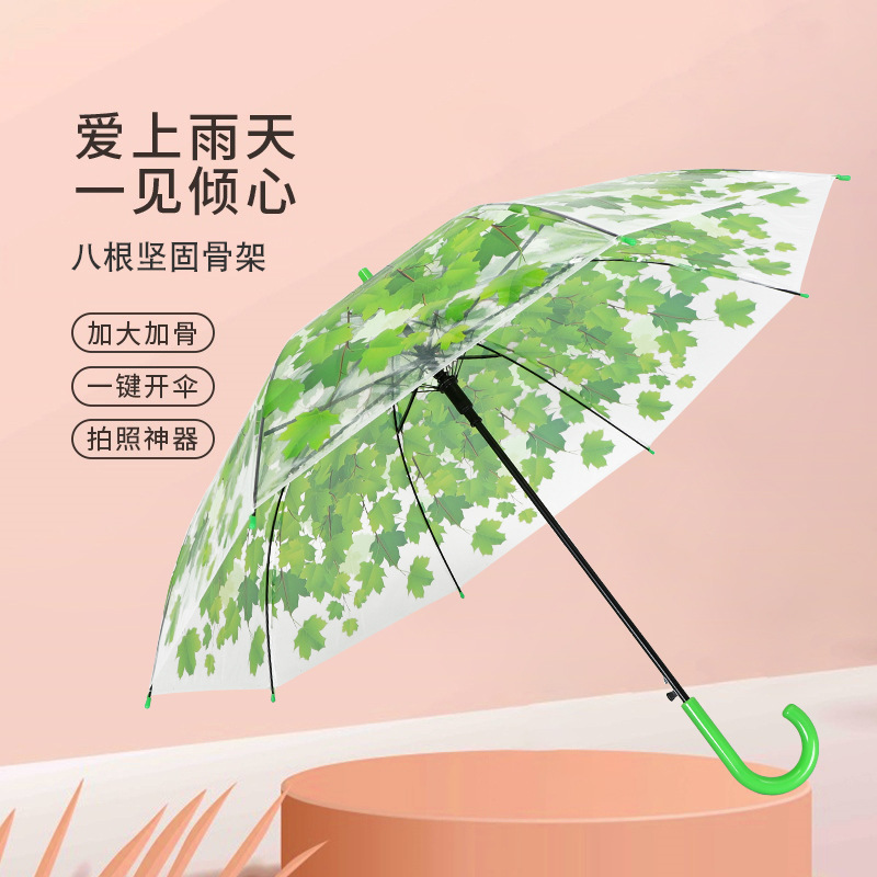 Manufacturer Wholesale Flower Umbrella Birdcage Sun Umbrella Transparent Umbrella Beautiful Princess Arch Mushroom Maple Leaf