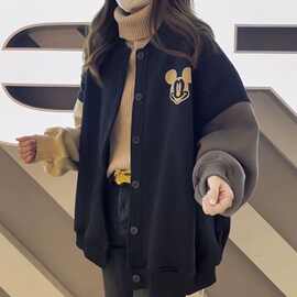 90-300斤胖mm大码卫衣外套女棒球服加绒夹克秋冬季新款显瘦学院风