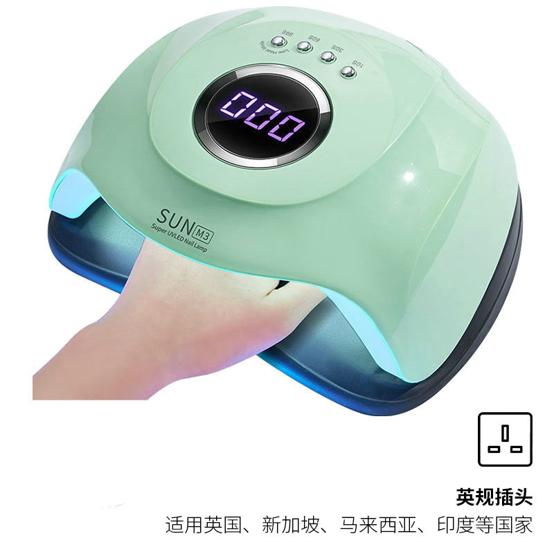 180w lámpara de manicura fototerapia lámpara de secado rápido de alta potencia pegamento de manicura máquina de fototerapia de cuatro velocidades ajustable máquina de manicura inteligente transfronteriza