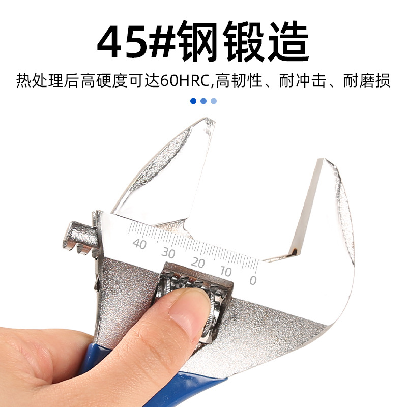 Combination Wrench Short Handle Extra Large Opening Wrench 6-inch 8-inch Lightweight Large Opening Adjustable Wrench Multi-functional Bathroom Wrench