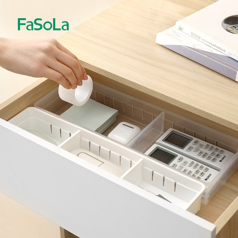 Fasola Drawer Organizer Box Compartment Storage Box Divider Free Combination Kitchen Tableware Organizer Storage Compartment