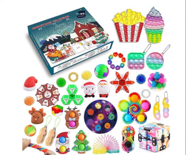 Caja ciega de Navidad transfronteriza Regalo de fiesta para niños Descompresión DIY Desgarrado Calendario de cuenta regresiva Caja ciega Juguetes navideños