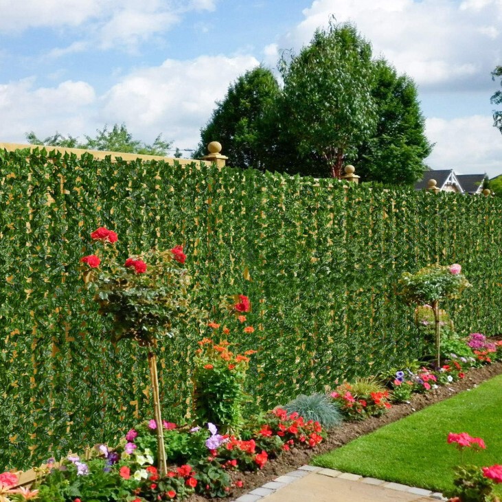 Artificial Ivy Privacy Fence, Artificial Hedge Fence, and Simulated Ivy Vine Leaf Decoration