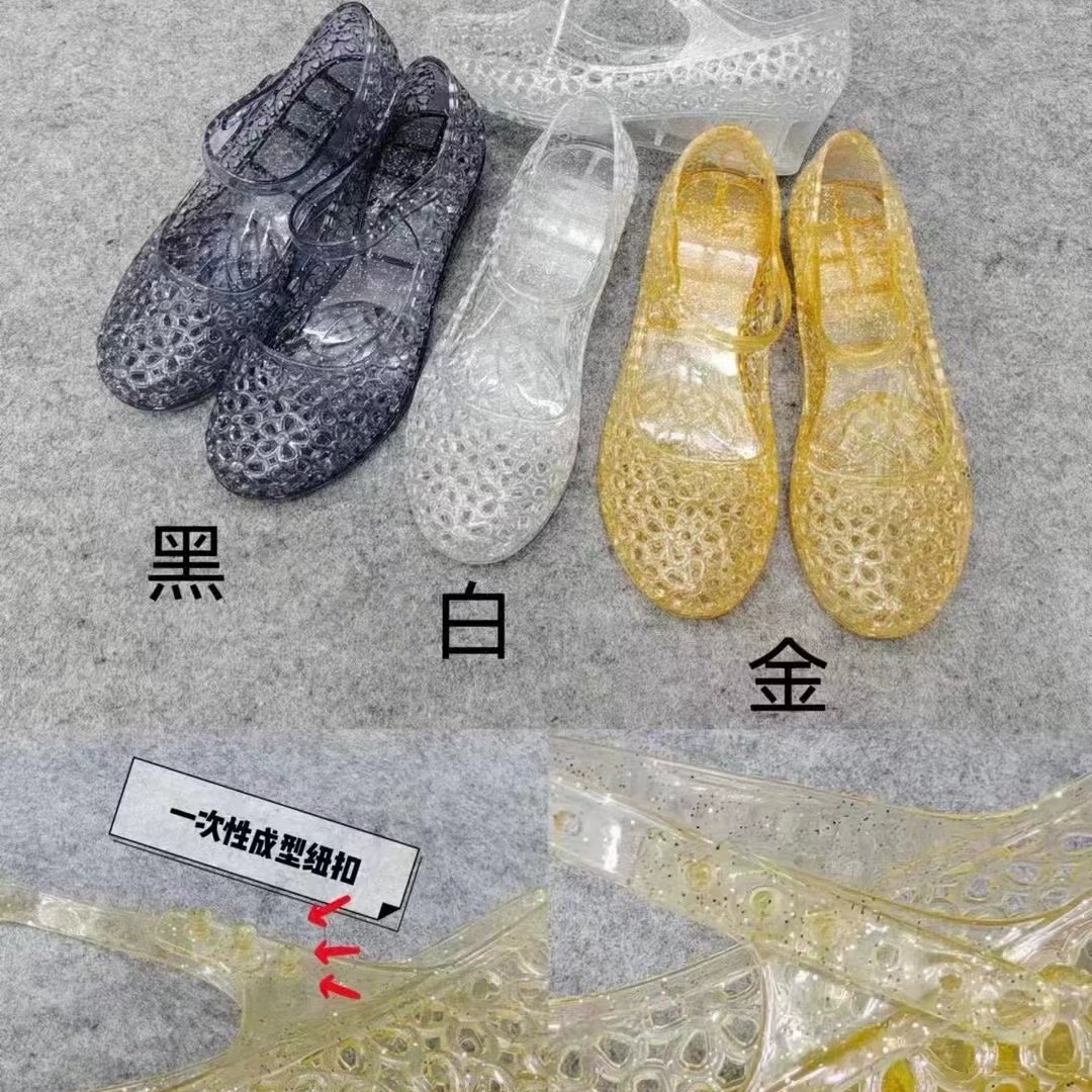 Новые женские летние сандалии носить нескользкие мягкие подошвы дышащие отверстия прозрачные мамочки