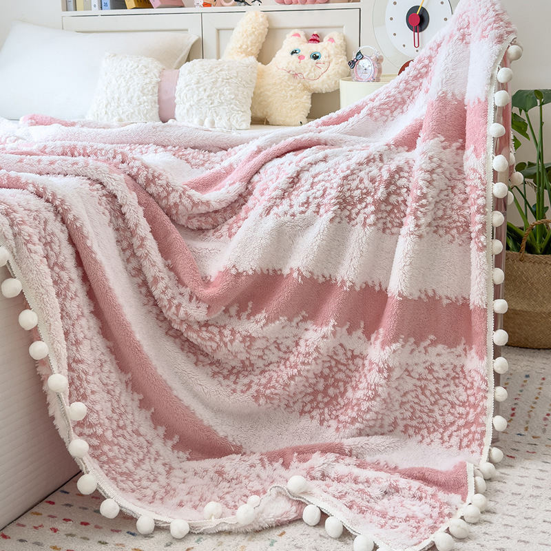 Jacquard catiónico mantas de pelo mantas delgadas mantas de aire acondicionado mantas de siesta de oficina mantas de sofá mantas de cuatro estaciones mantas universales