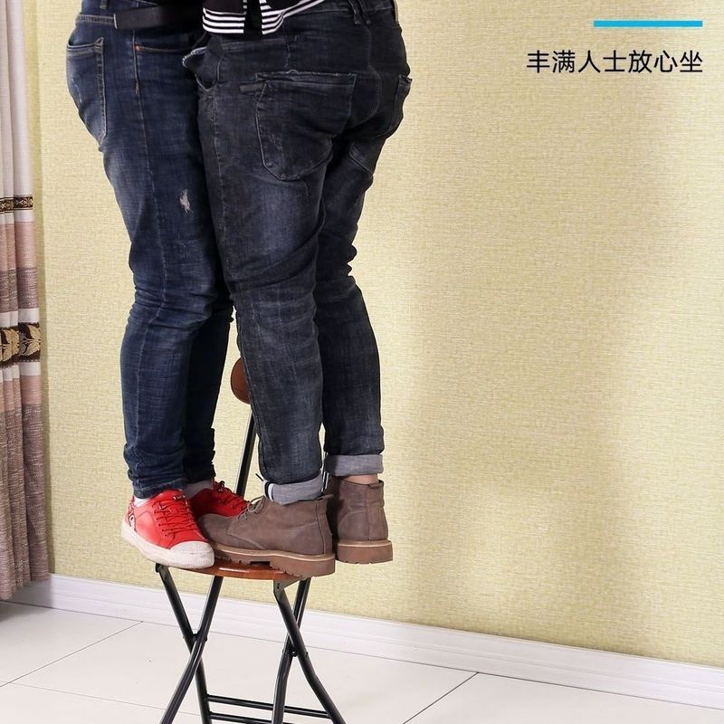 折りたたみ椅子スツールポータブルアウトドアチェアシンプルな背もたれトレーニングチェア自宅学生寮シンプルなラウンドスツール|undefined