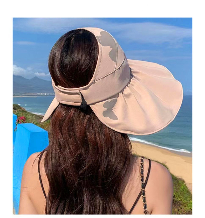Wide Brim Sun Visor Hat For Women Foldable Uv Face Shielding_voghion.com