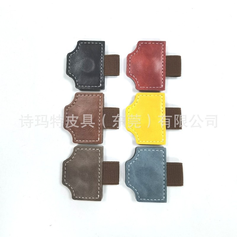 跨境疯马皮磁吸书签 磁性复古书签书页记忆磁性真皮书夹雕刻书签|undefined
