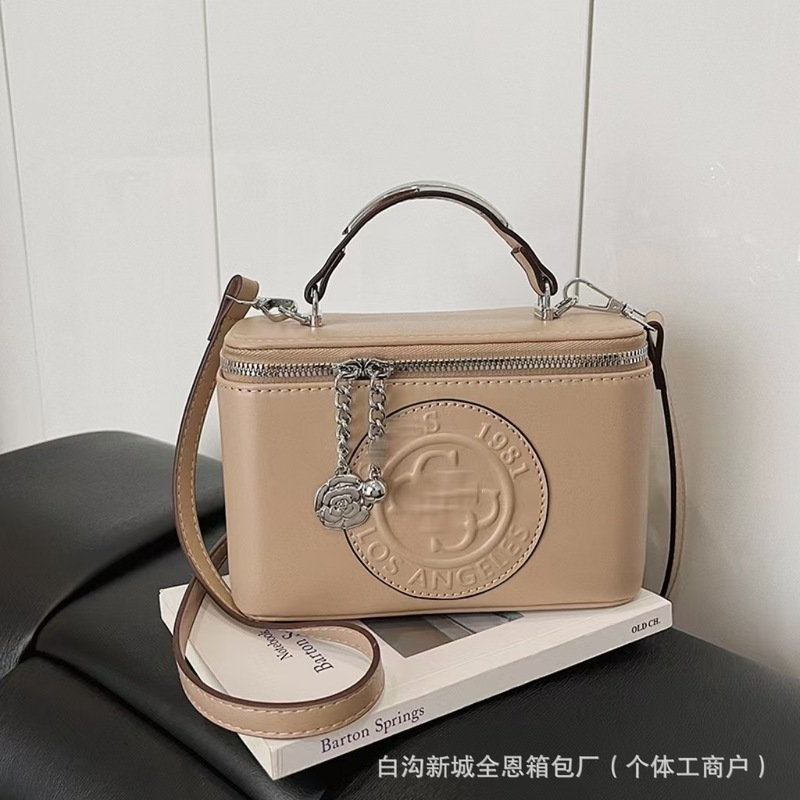 欧美爆款热销手提盒子女包25新款跨境流行字母印花百搭单肩斜挎包|undefined