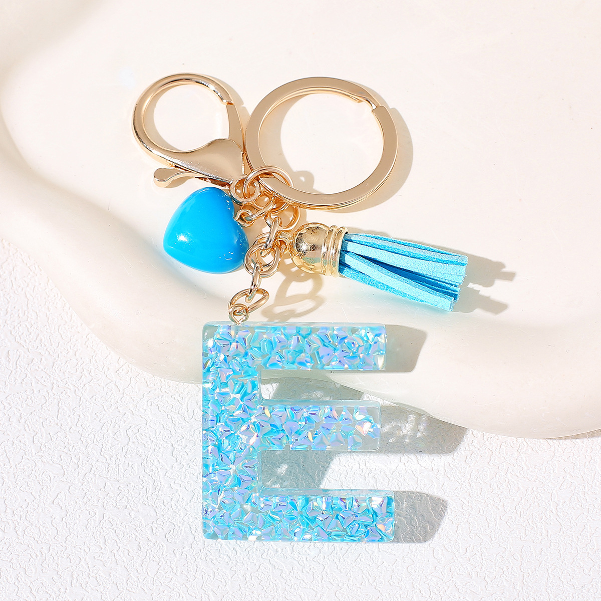 Nuevos productos azules de amor con frascos de letras lindos enclavadores decoraciones europeas y americanas populares llaveros damas