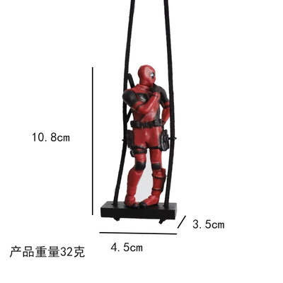 Car hanging – Deadpool Car Rearview Mirror Car - standing-black-wood-chip-looking-back