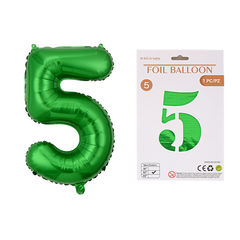 Globo de película de aluminio digital de 32 pulgadas, tarjeta de papel, tapa dura, paquete individual, cuerpo delgado, fiesta digital, globo decorativo flotante
