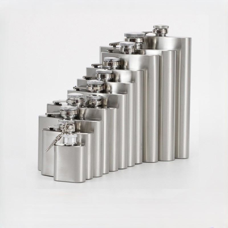 厂家直供1-18盎司不锈钢酒壶 小酒壶 户外随身便携酒具白酒瓶