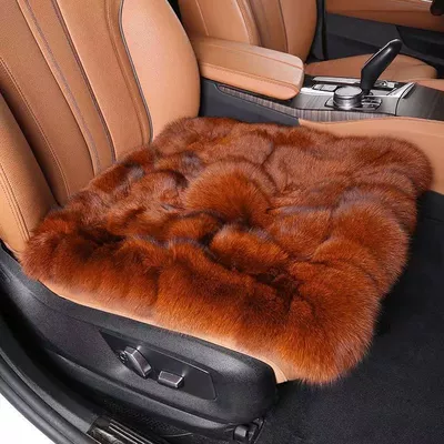 Wool pad plush sheepskin three-piece single piece - orange-three-piece-square-version
