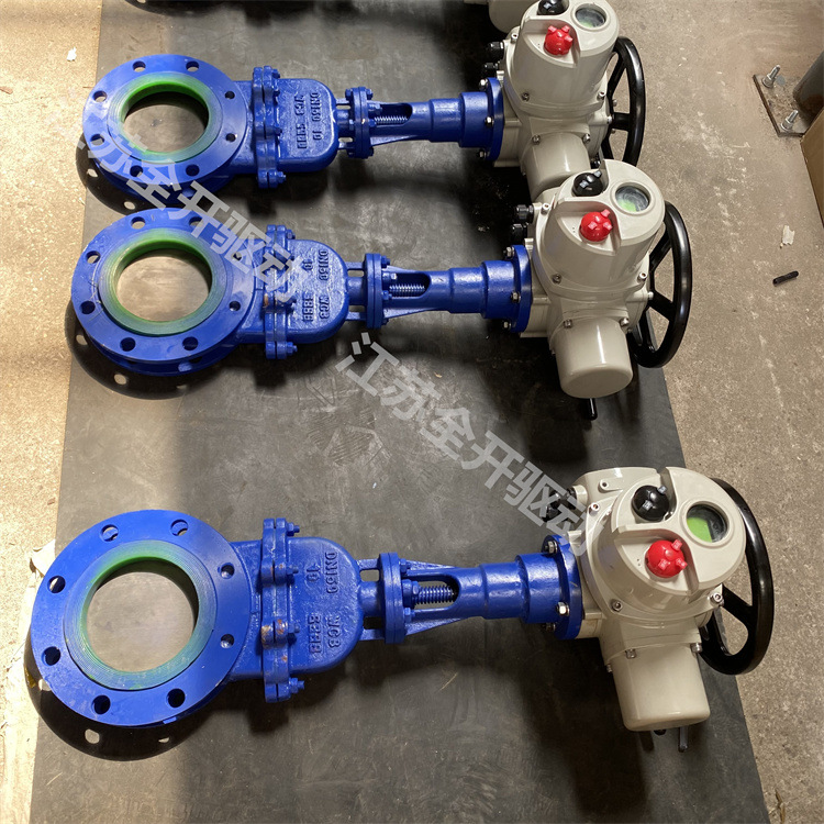 厂家批发 PZ973X-10C DN100防爆调节型电动软密封刀型闸阀