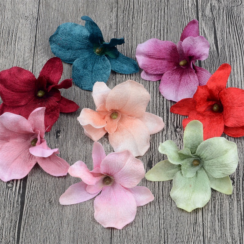 D Artificial Velvet Orchid Flowers DIY Bridal Hair Accessories Hairpin Flower Accessories Flower Head Wedding Home Gift Box Decoration Fake Flowers D Artificial Velvet Orchid Flowers DIY Bridal Hair Accessories Hairpin Flower Accessories Flower Head Wedding Home Gift Box Decoration Fake Flowers
