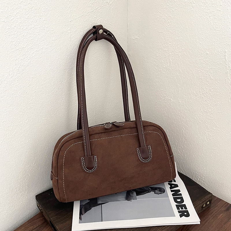 2026 New Retro Matte Leather Shoulder Bag for Women, Versatile Handbag, Underarm Bag, Korean Style, Ins-Style Niche Design