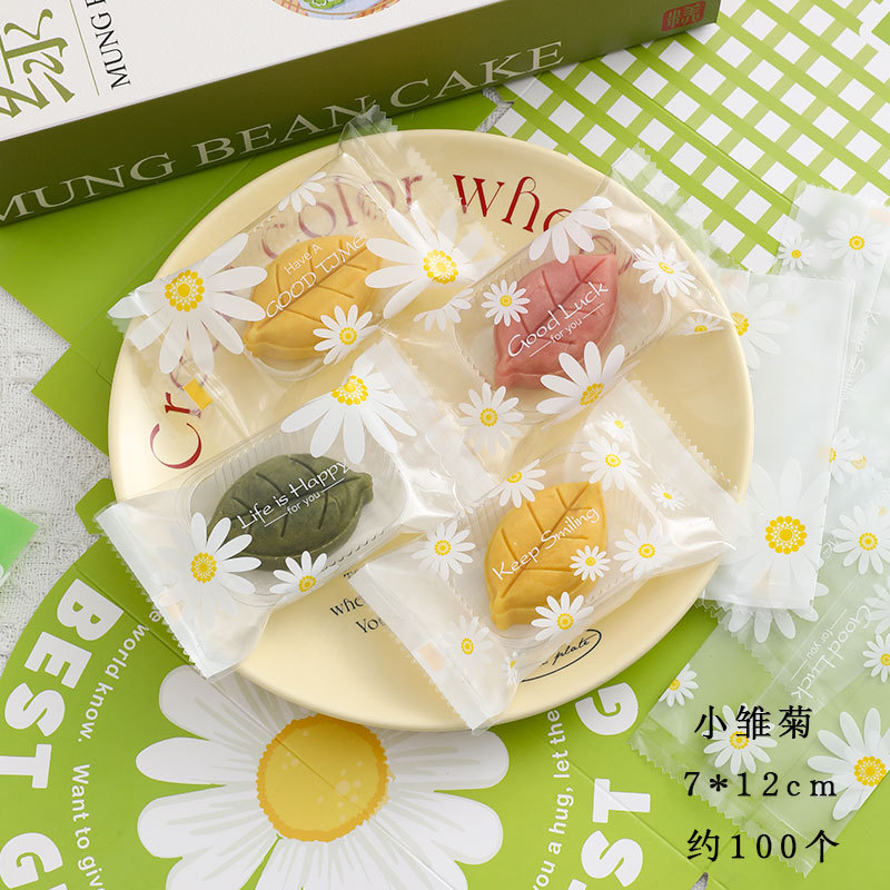 Caja de bolsa de embalaje de pastel de frijol verde caja de bolsa de helado para hornear máquina de helado de Frijol mungo bolsa de sellado autosellante soporte inferior transparente al por mayor