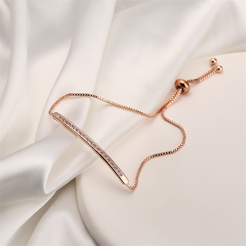 Lady Geometric Copper Zircon Bracelets 1 Piece