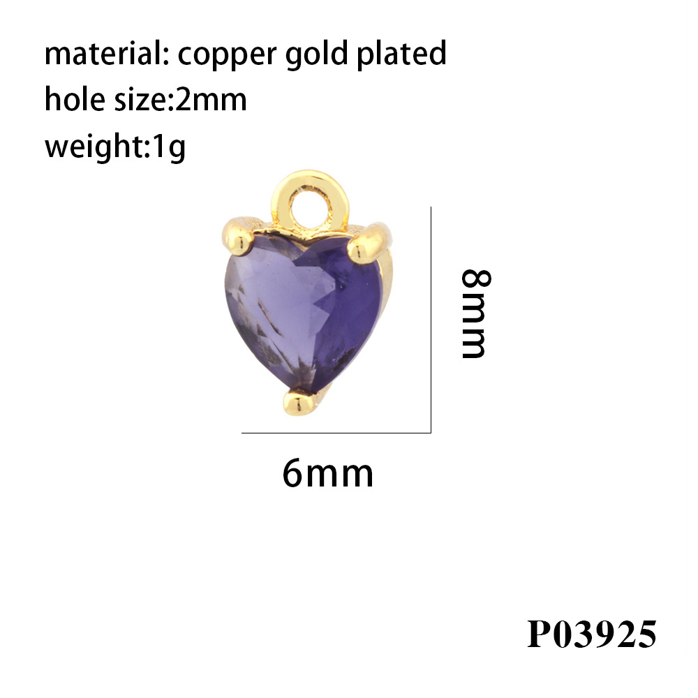 2g Weight Pendant Jewelry Making Type 18K Gold Plated Plating Material DIY Jewelry Accessories Classification 1 Piece Quantity Copper Material Heart Shape Pattern All Seasons Season Simple Style Style 1 Piece Copper 18K Gold Plated Heart Shape Pendant 4