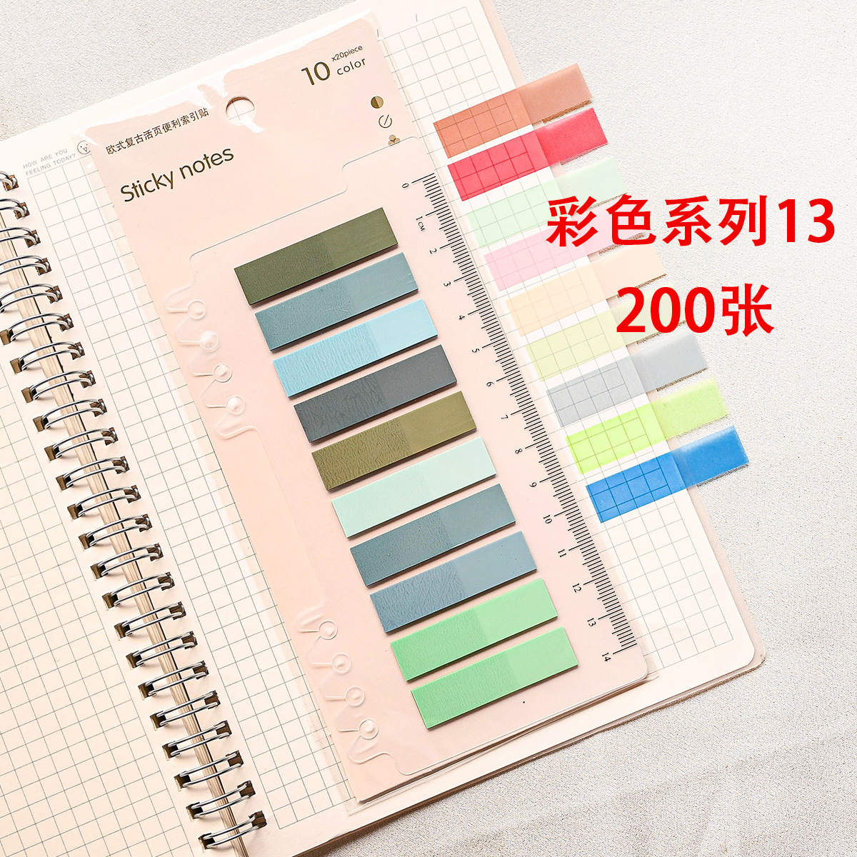 Fabricantes al por mayor PET 10 colores 200 etiquetas de índice transparentes para estudiantes de lectura etiqueta de oficina pegatinas impermeables