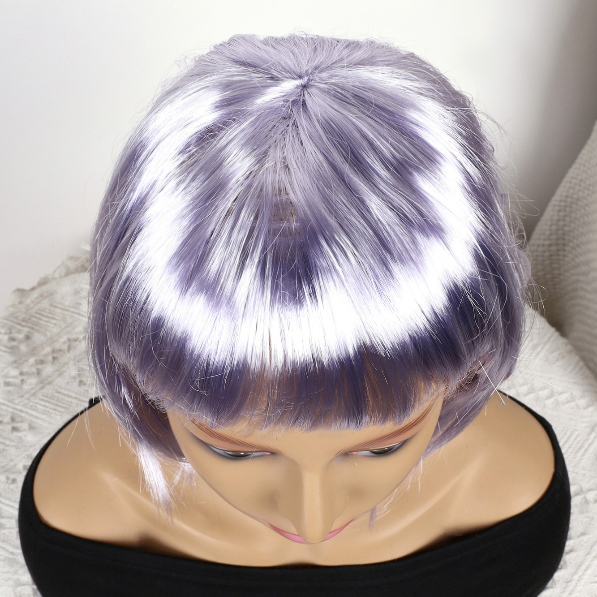 Fibra química al por mayor bob cabello pelucón mecánico pelucón cubierta de pelo