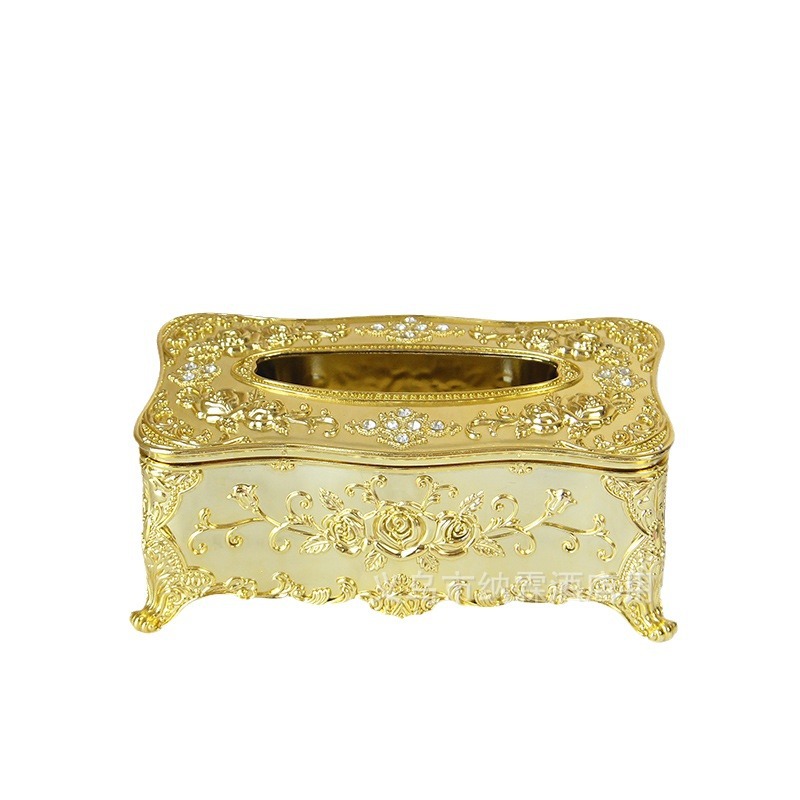 Caja de pañuelos de estilo europeo sala de estar tejido creativo nórdico ins caja de pañuelos de hogar KTV mesa de café simple comida Linda