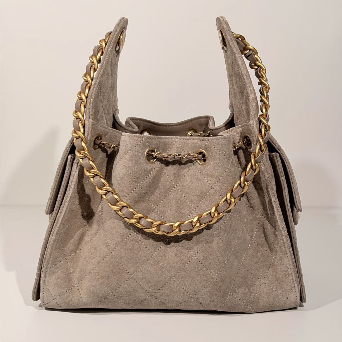 2025 New Matte Drawstring Bucket Bag Retro Suede Hobo Underarm Bag Shoulder Handbag Hippie Bag For Women - Thumbnail 2