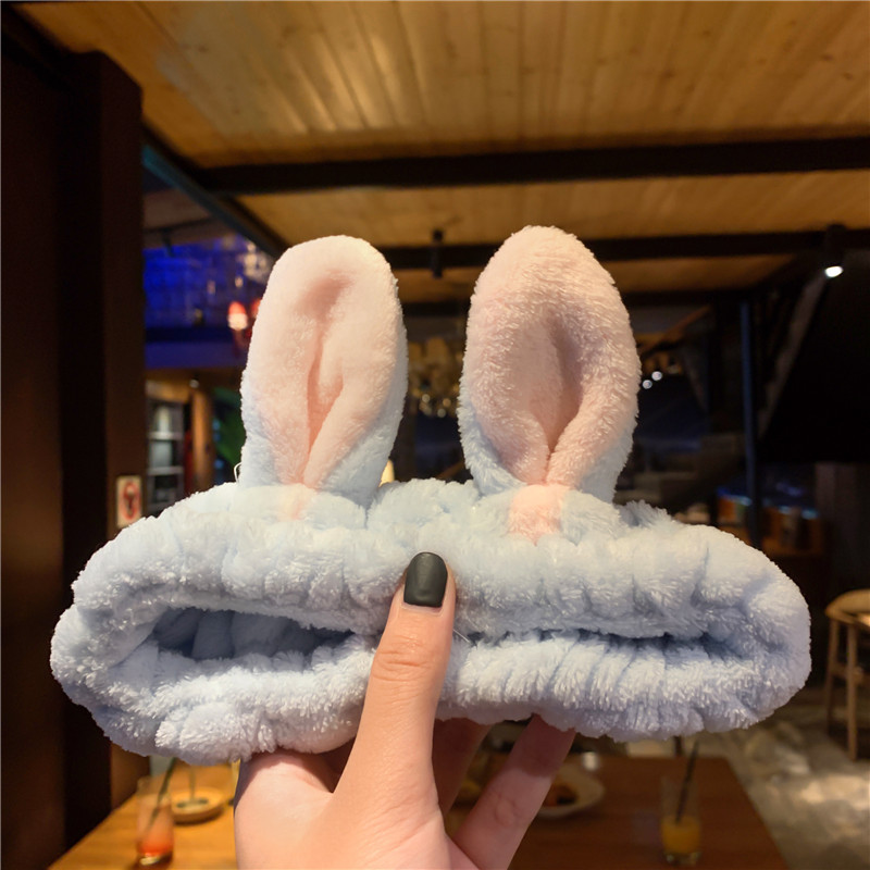 Lavarse la cara en otoño y invierno nuevo clip para el cabello máscara antideslizante pelusa cinta para el cabello lindas bandejas de dibujos animados pareja adornamiento para el cabello