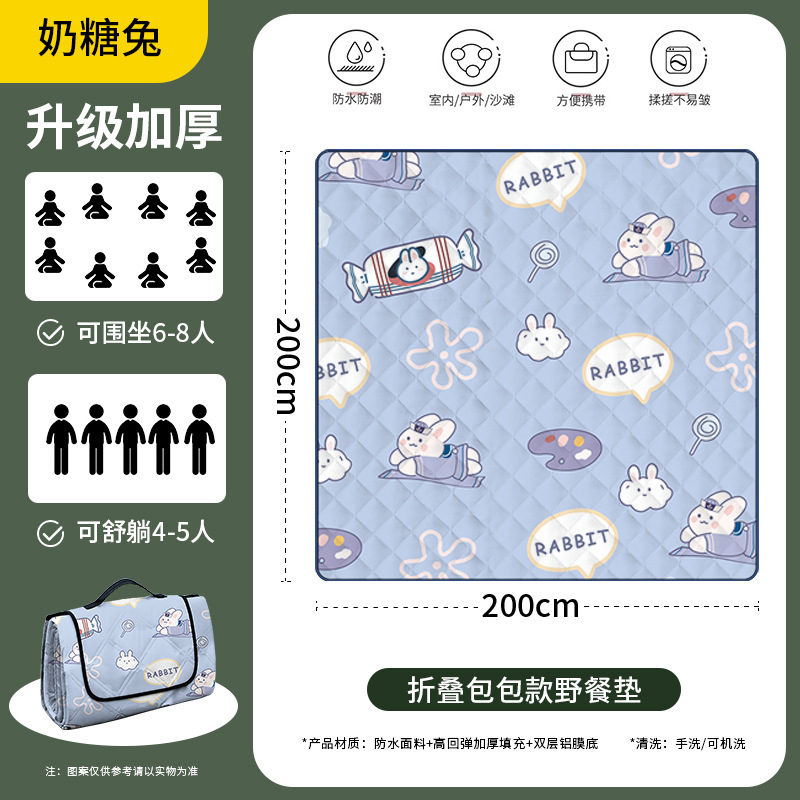 新型ピクニックマット屋外キャンプピクニック座布団公園春遊防湿マット防水ピクニックマットビーチキャンプマット|undefined