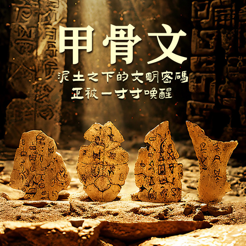 Oracle Resin Ornaments Chinese Character Museum National Trend Handmade Model Home Event Gift Ornaments