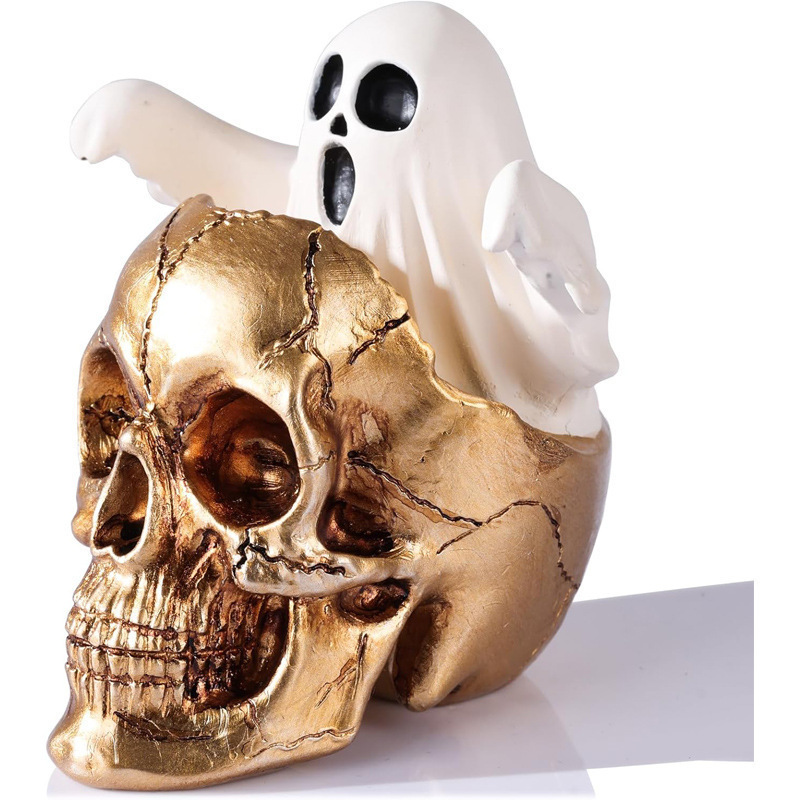 跨境新品万圣节Ghost Skeleton可爱雕像办公桌家居桌面装饰品礼物|undefined