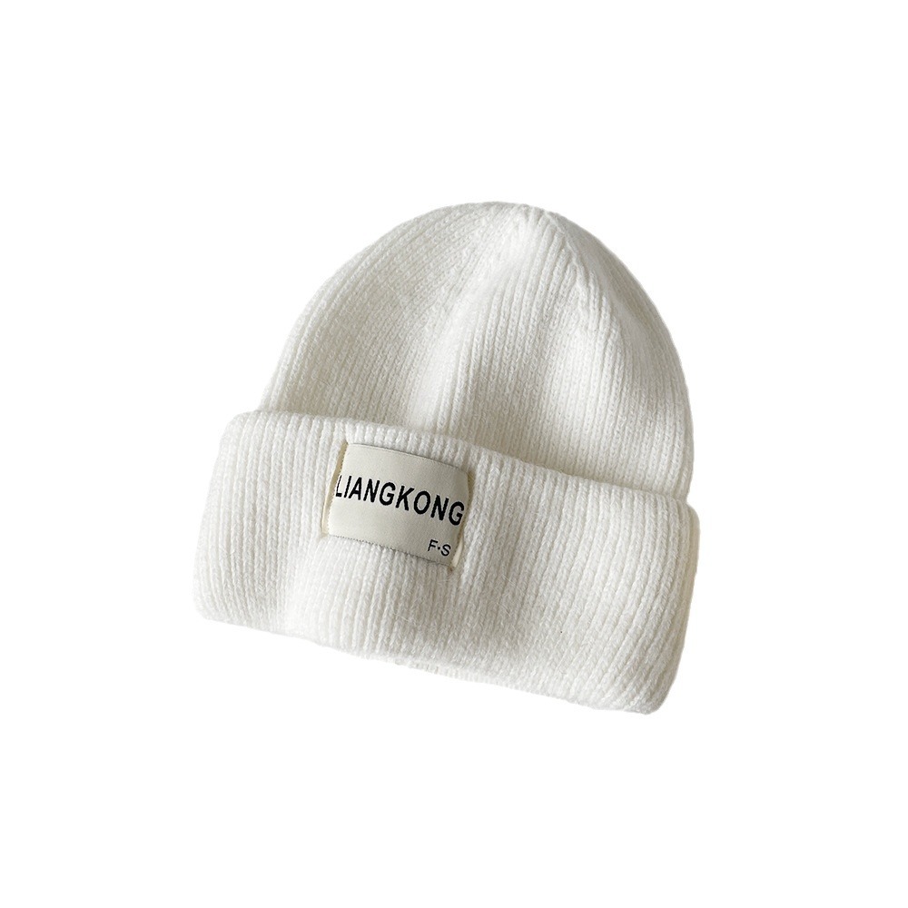 Winter woolen men's and women's solid color warm ear protection, loose cold hat, knitted hat_voghion.com
