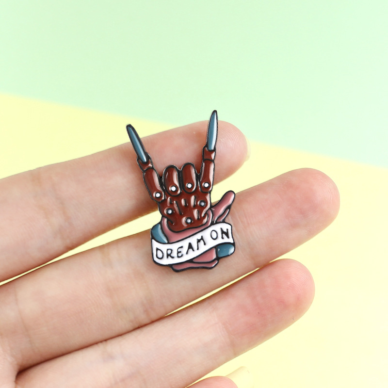 Asymmetrical Design Simple Style Style Simple Style Pin Palm Alloy Asymmetrical Unisex Brooches