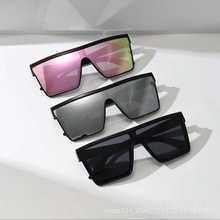 速卖跨境潮流连体大框太阳镜男水银片个性旅游沙滩户外墨镜女批发