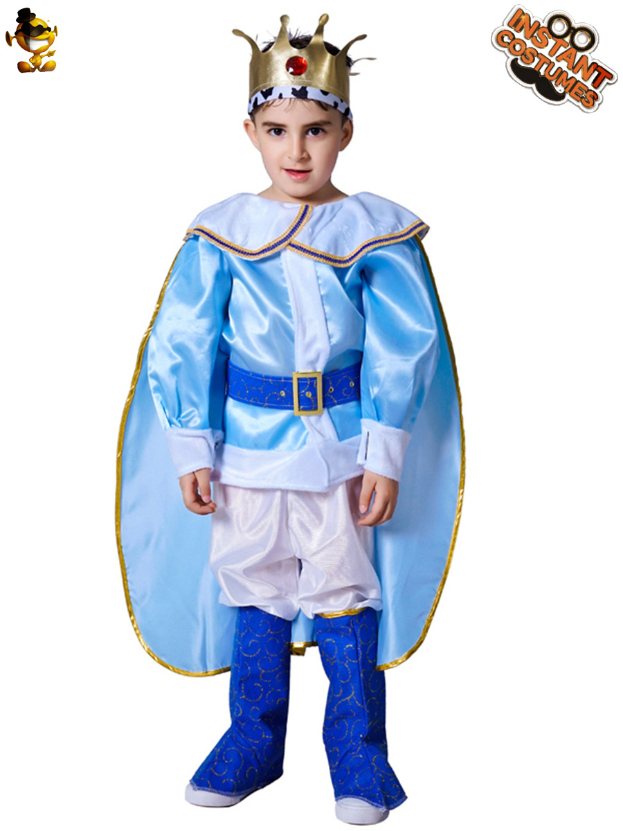 Niños de Halloween traje del rey Europeo Rey Partido la etapa ropa los niños Cosplay juego rol