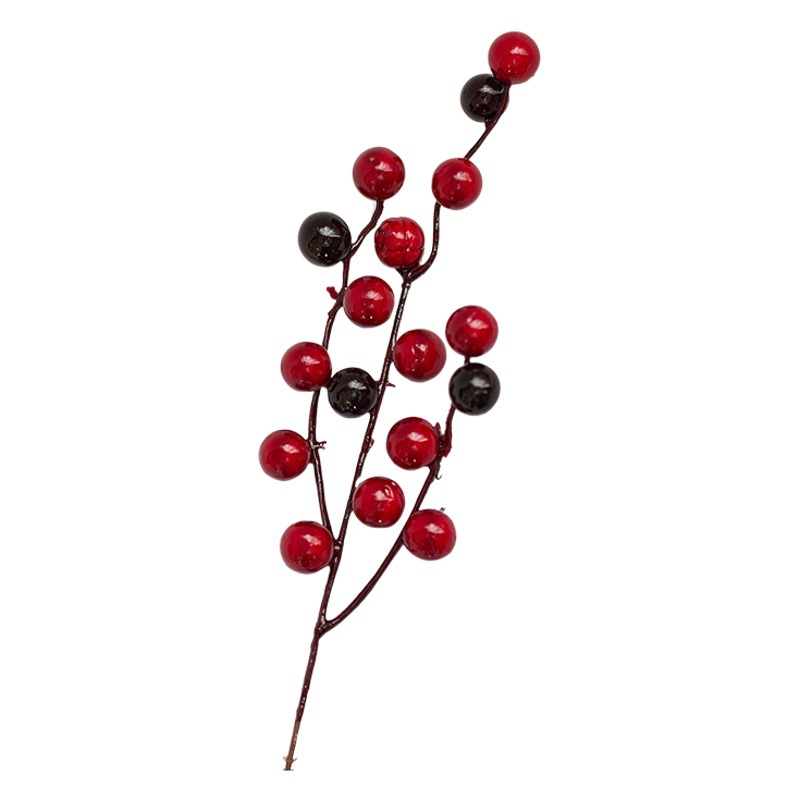 Nuevos productos transfronterizos enchufe de fruta roja simulación espuma fruta roja decoración de árbol de Navidad enchufe colgante decoración de Navidad