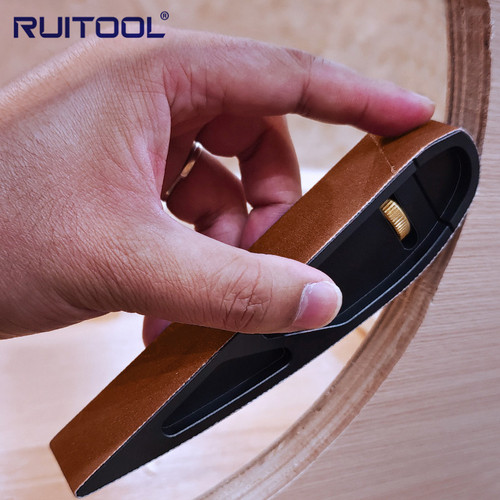 Handheld small sandpaper holder Portable adjustable sanding belt holder Manual curve sanding and polishing woodworking tools