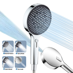 Cross-border Bathroom Super Supercharged 4-function Large Panel Shower Nozzle Silicone Water Outlet Shower Handheld Shower