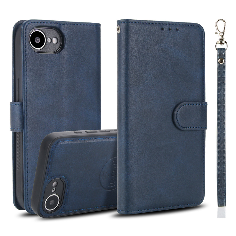 Ultra-Thin Cross-Border Applicable Apple Iphone16 Mobile Phone Case 15Promax Cowhide Pattern Card Flip-Up Protective Cover