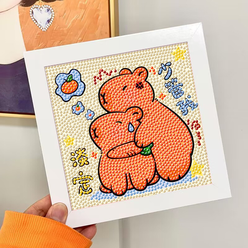 Nuevo dibujo de diamante infantil de labu diy pegatinas de diamante con marcos de fotos hechas a mano diy puzzle pegatinas de mampostería image 17