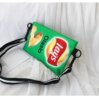 Potato chips, shoulder bag, funny one-shoulder bag for leisure, Korean style