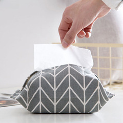 Fabric Carriage Paper Towel Bag Processing, Paper Towel Box Tissue Box Home Use Cotton Linen Paper Towel Bag Tissue Cover Manufacturer
